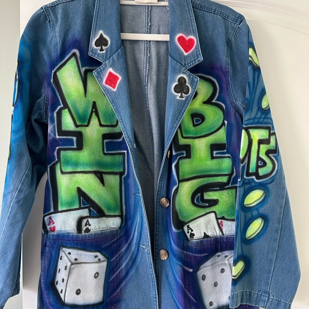 Air Brushed Denim Jacket with custom design